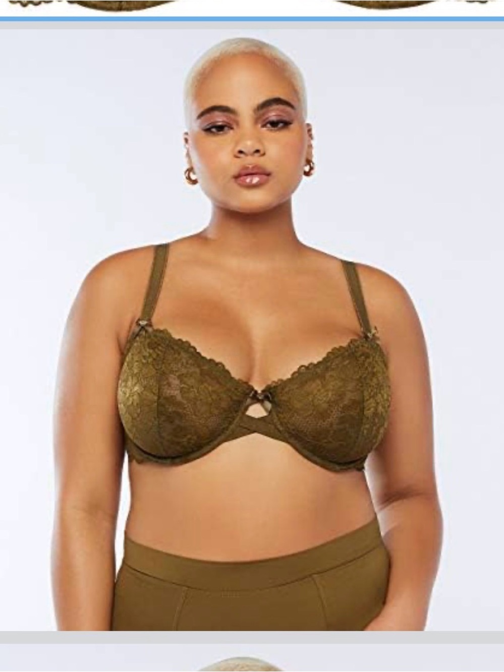 Savage X Fenty Olive Lace Underwire Bra